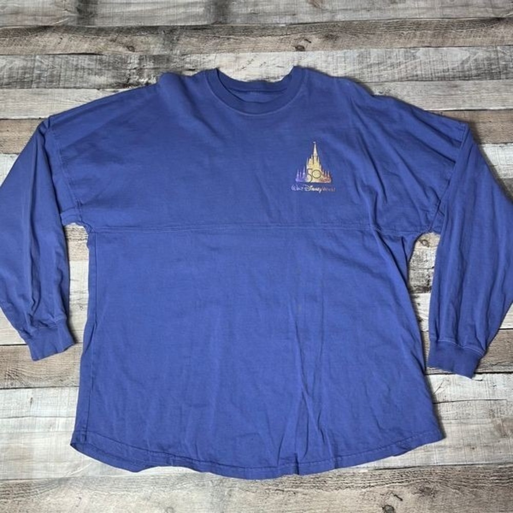 Disney Spirit Jersey Adult Large Purple Walt Disney World Spellout Logo - Picture 1 of 10